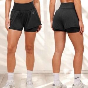 Gymshark Black Active Skort with Built-In Shorts